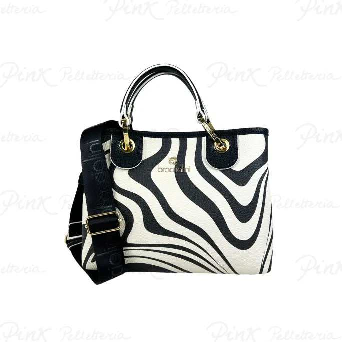 -BRACCIALINI Beth Print Borsa a Mano Piccola B17941-YY-3244-UNI st. Zebra Slime