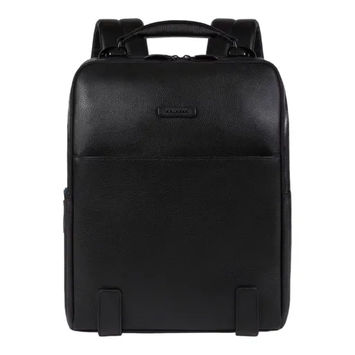 -PIQUADRO Zaino in Pelle con Sistema di Antifurto Nero CA4818MOS/N