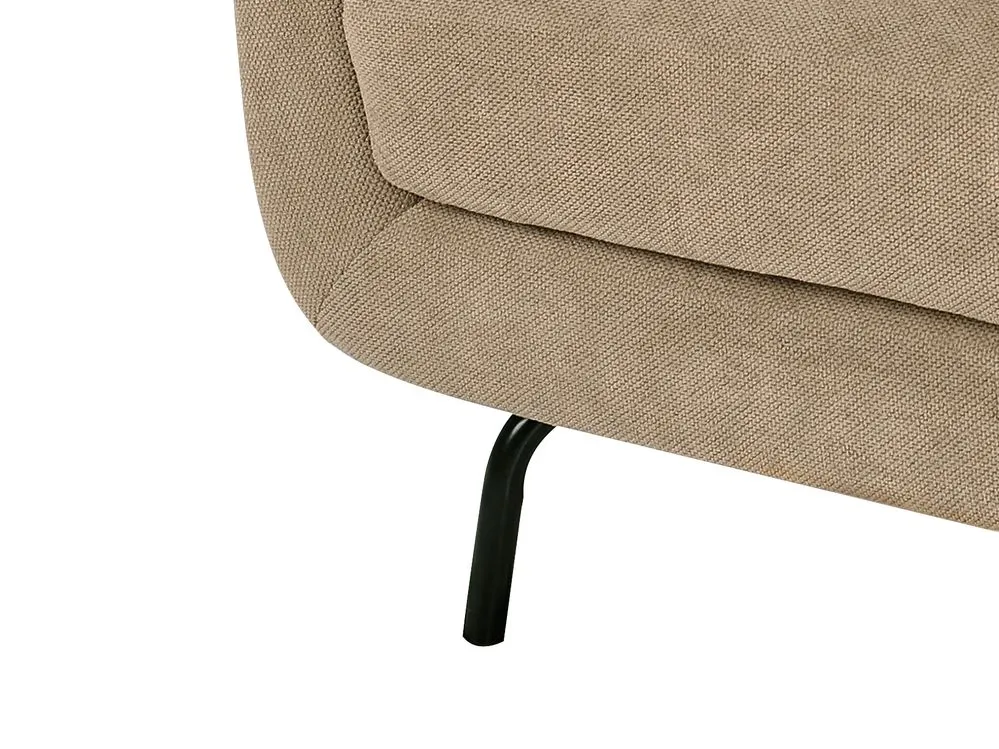 3 Seater Fabric Sofa Light Brown VESALA