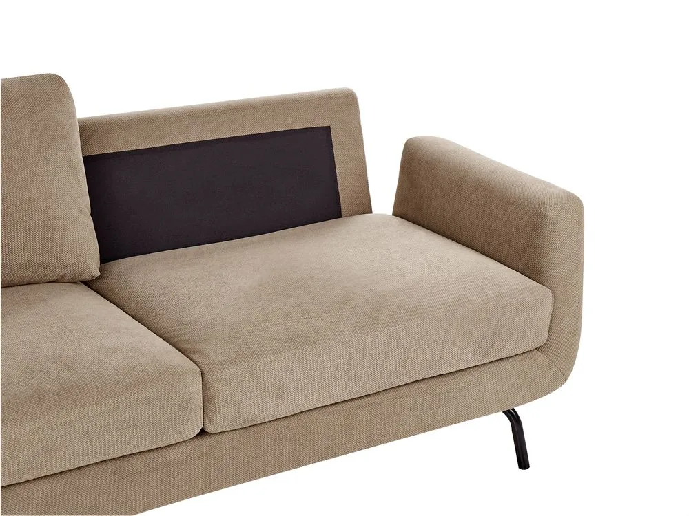 3 Seater Fabric Sofa Light Brown VESALA