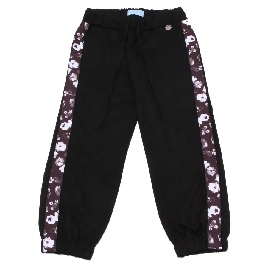 4812W pantalone tuta bimba LANVIN girl black sweatpant