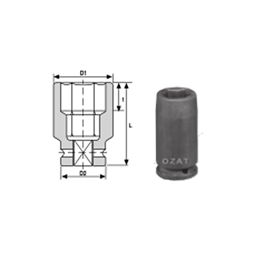 5/8 SQ Drive 6 Point Impact Sockets Long 