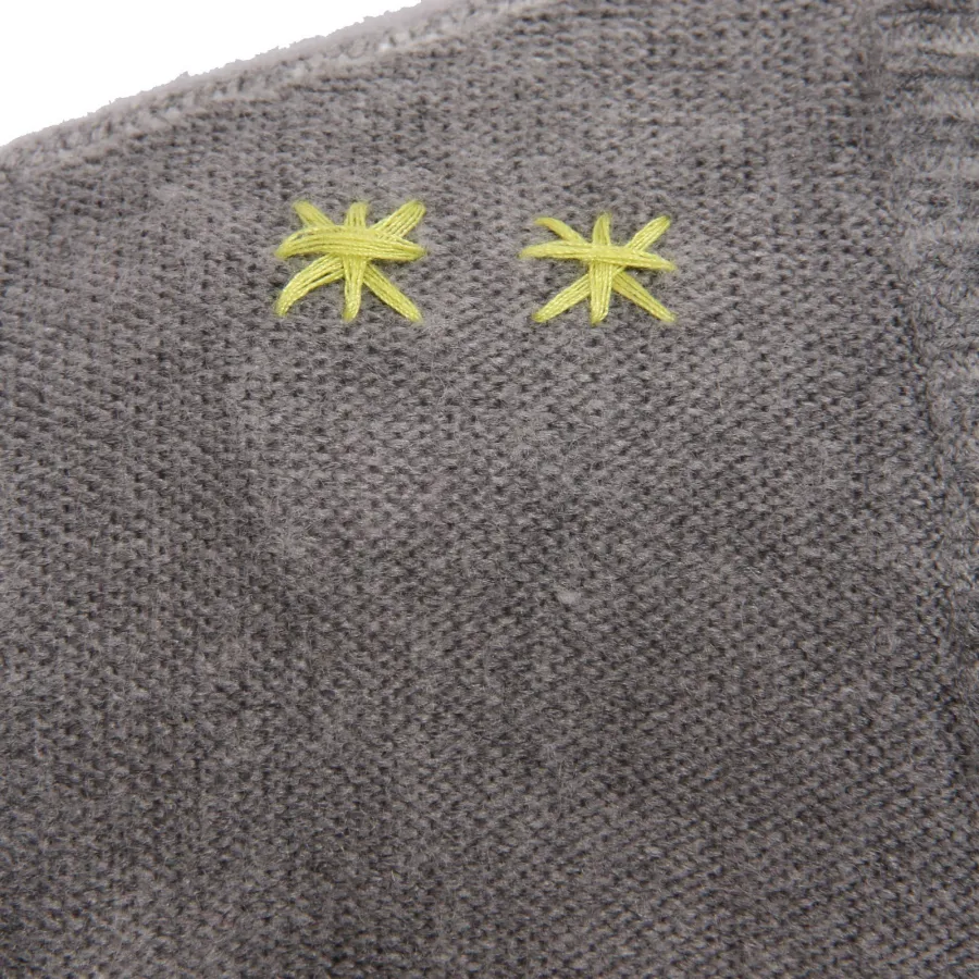 6600AB cardigan bimbo BOY DANIELE ALESSANDRINI grey garment dyed sweater kids