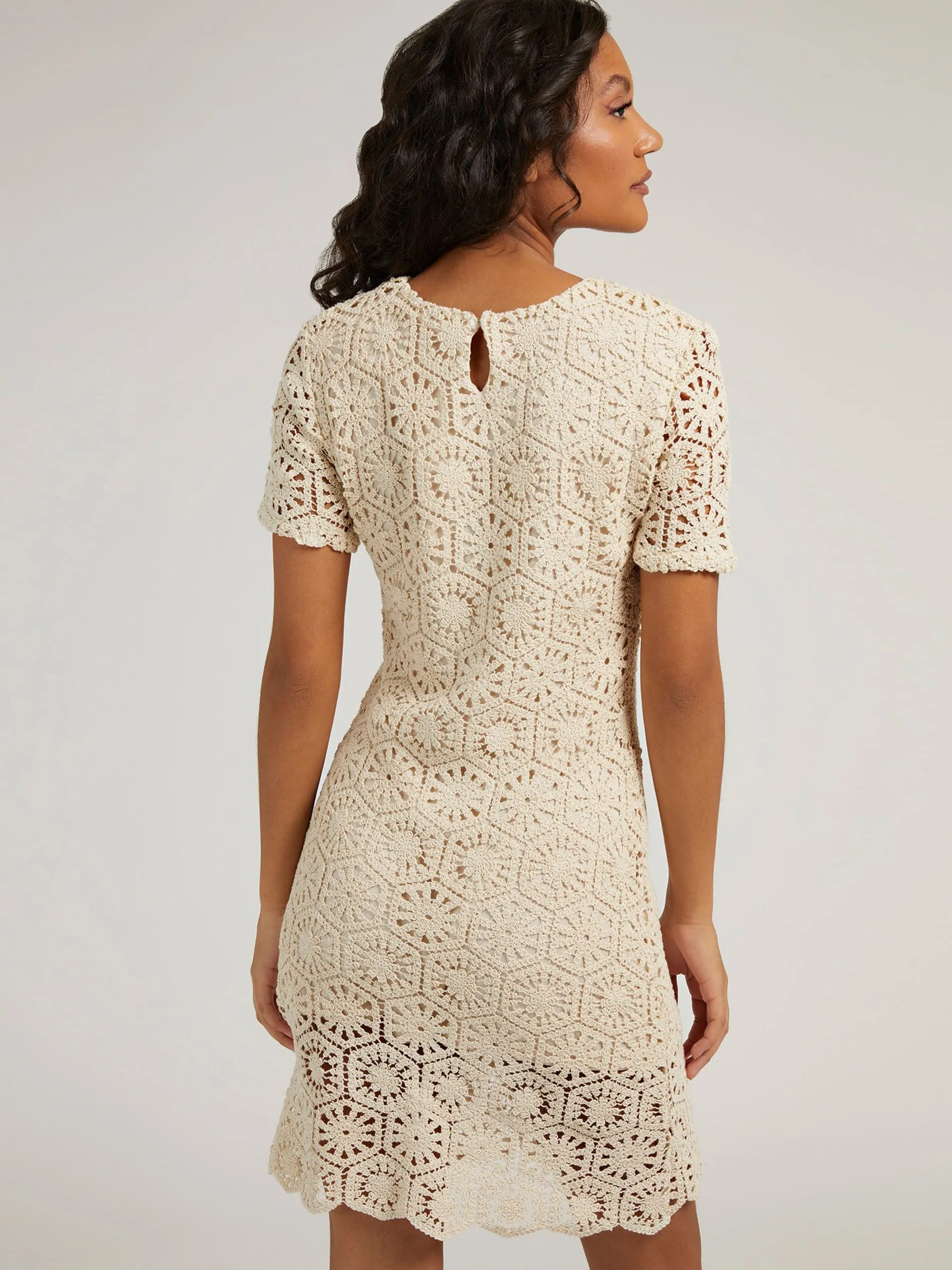 Abito in maglia crochet guess