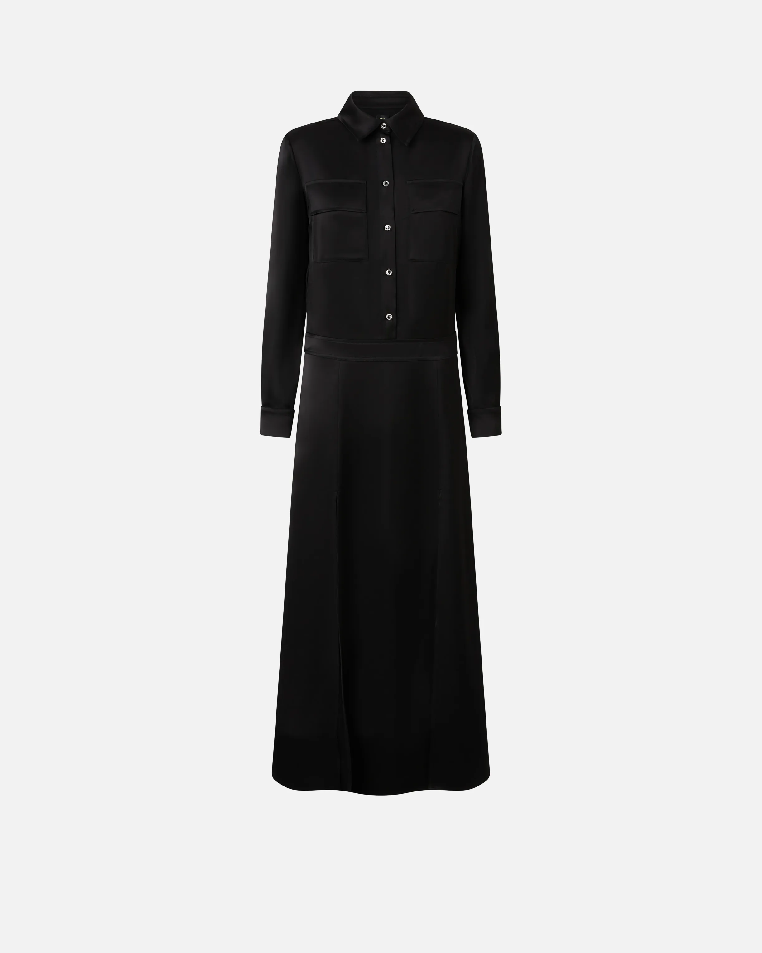  Abito lungo a camicia in satin    