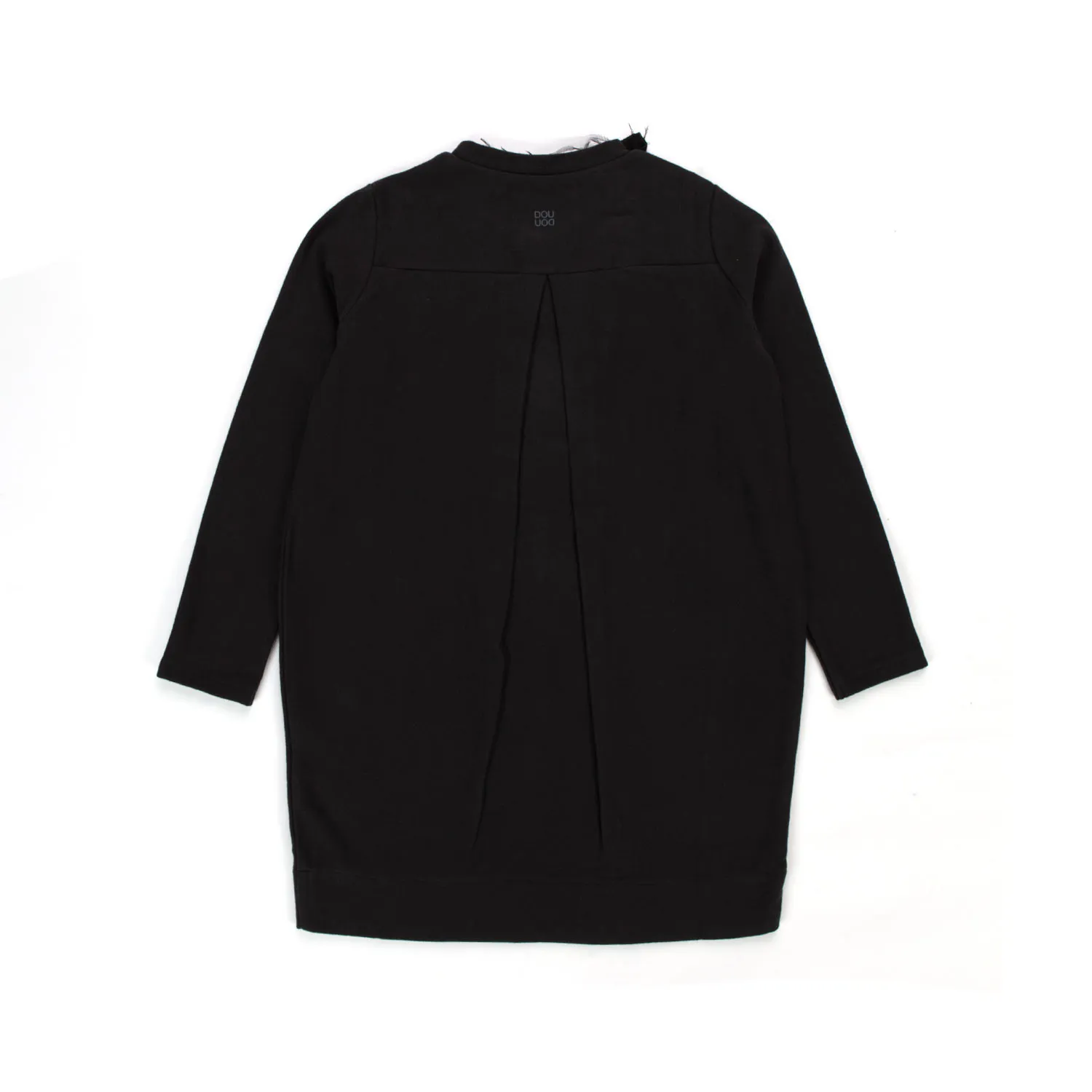Abito Nero In Cotone Bambina