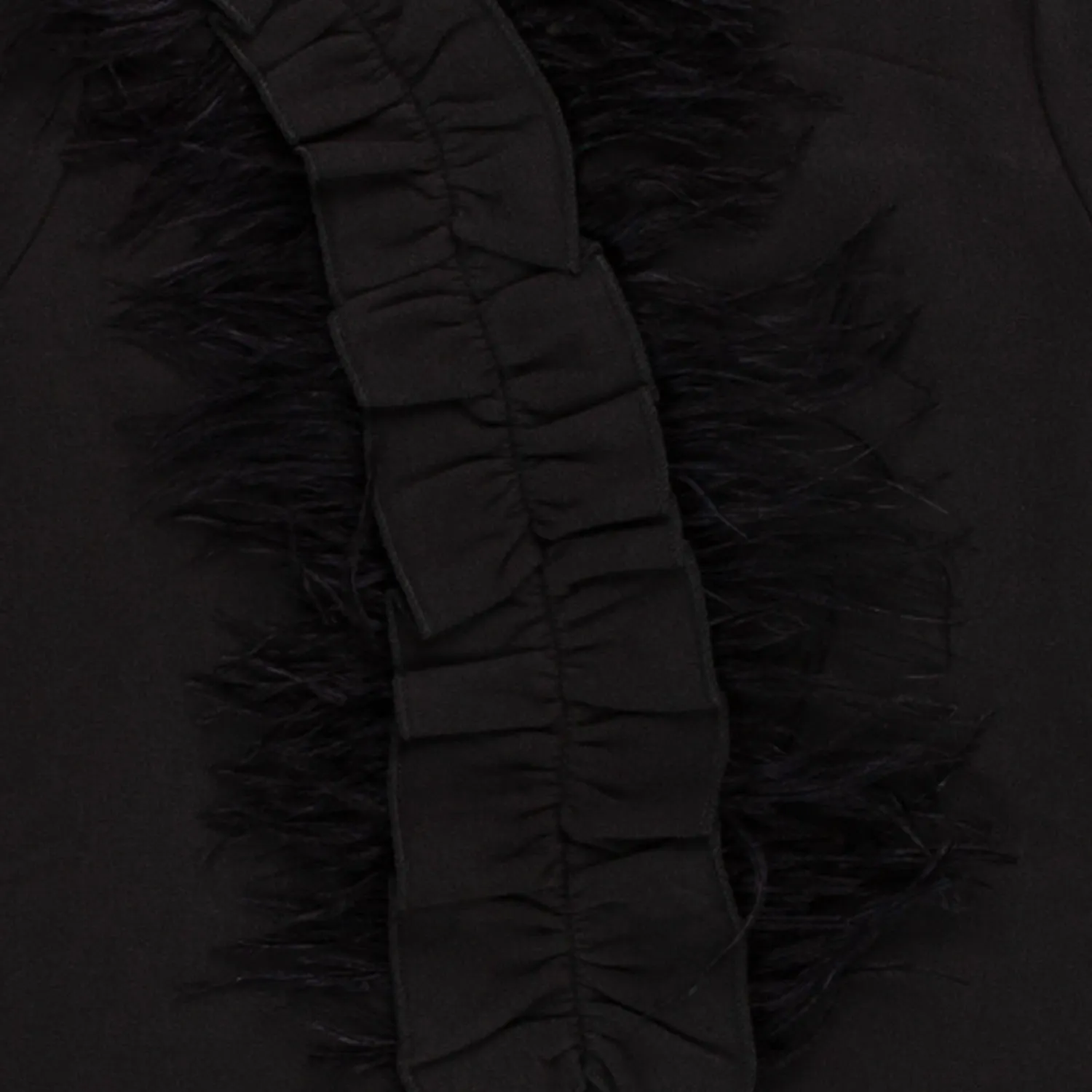 Abito Nero In Cotone Bambina