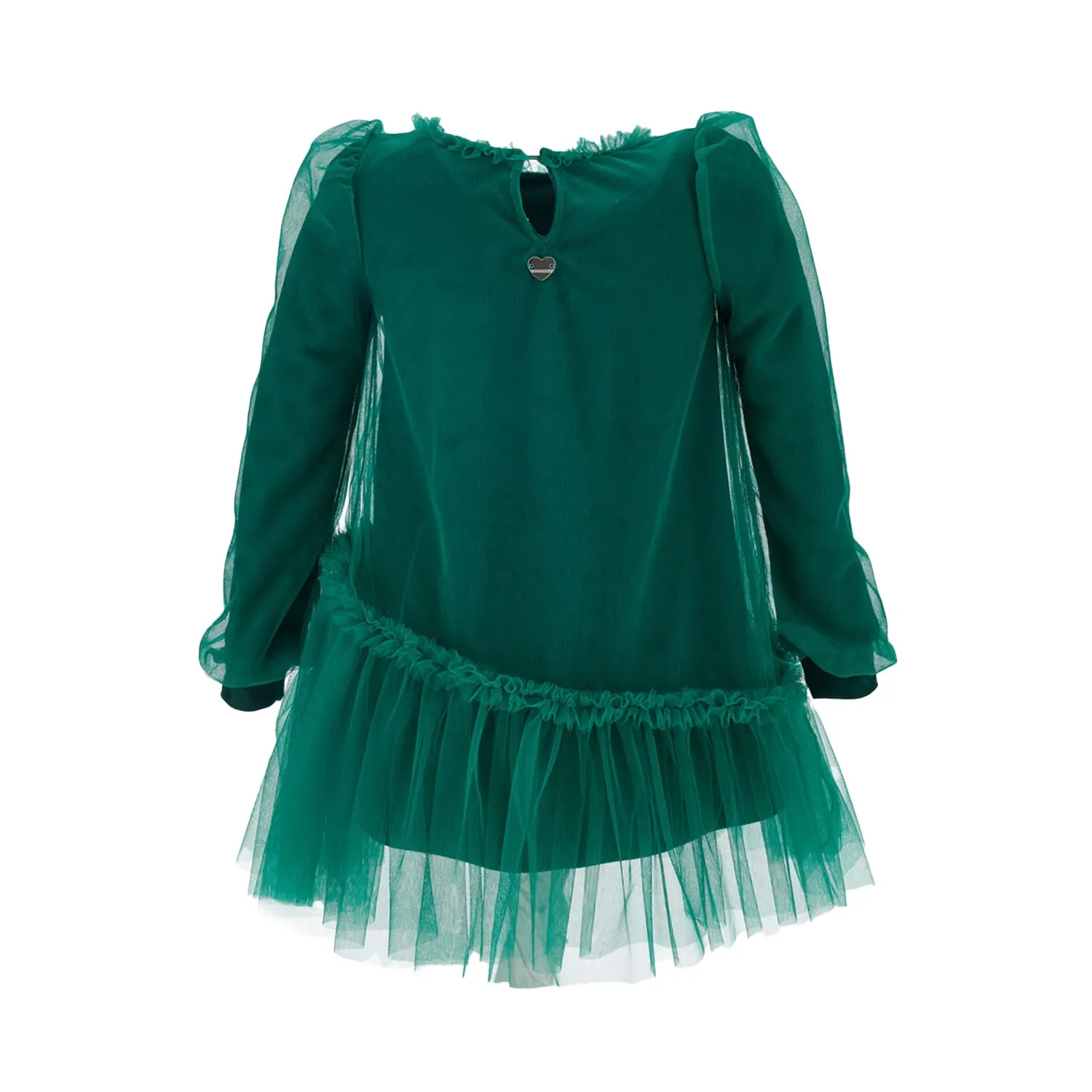 Abito Verde Per Bambina In Tulle
