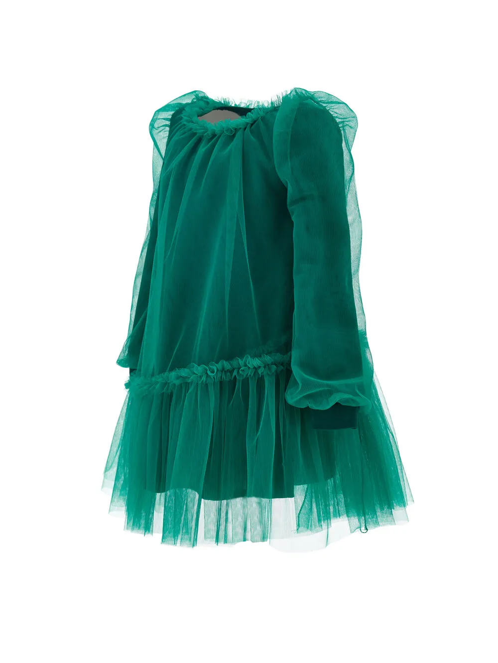 Abito Verde Per Bambina In Tulle