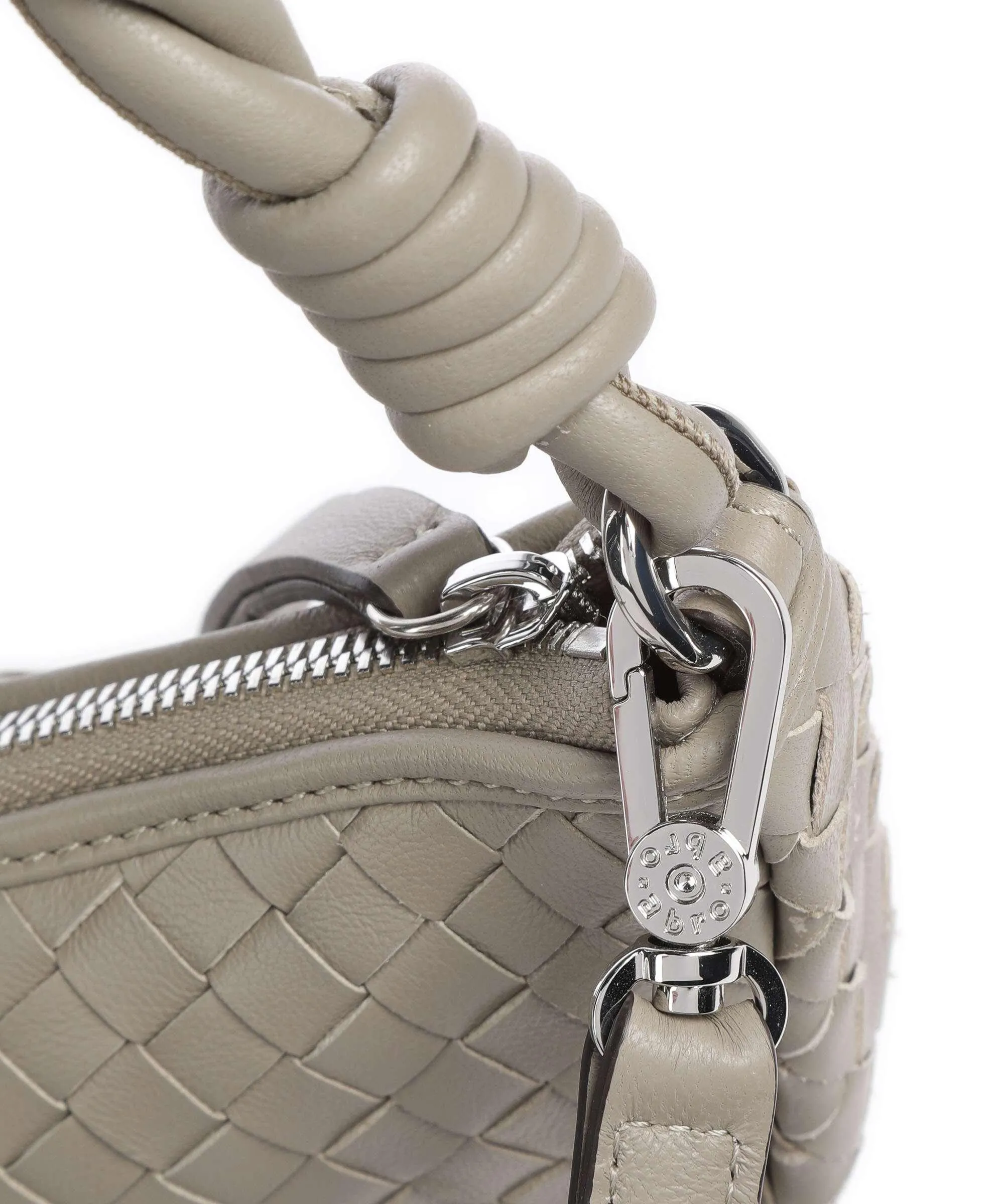  Abro Piuma Moon Borsa hobo cuoio di agnello beige  