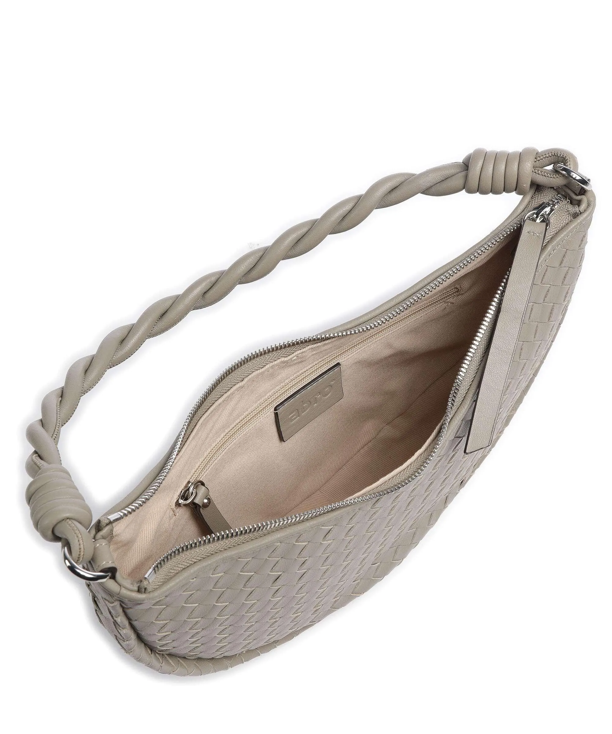  Abro Piuma Moon Borsa hobo cuoio di agnello beige  