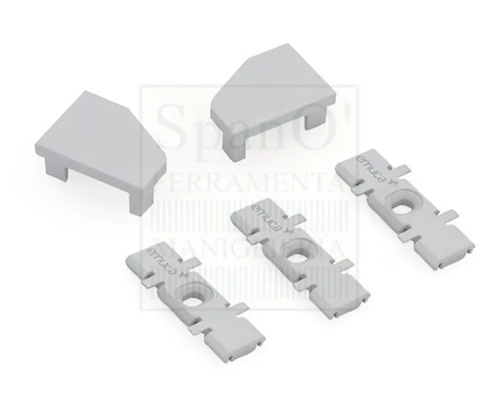 Accessori profilo inclinato in alluminio per strisce LED 