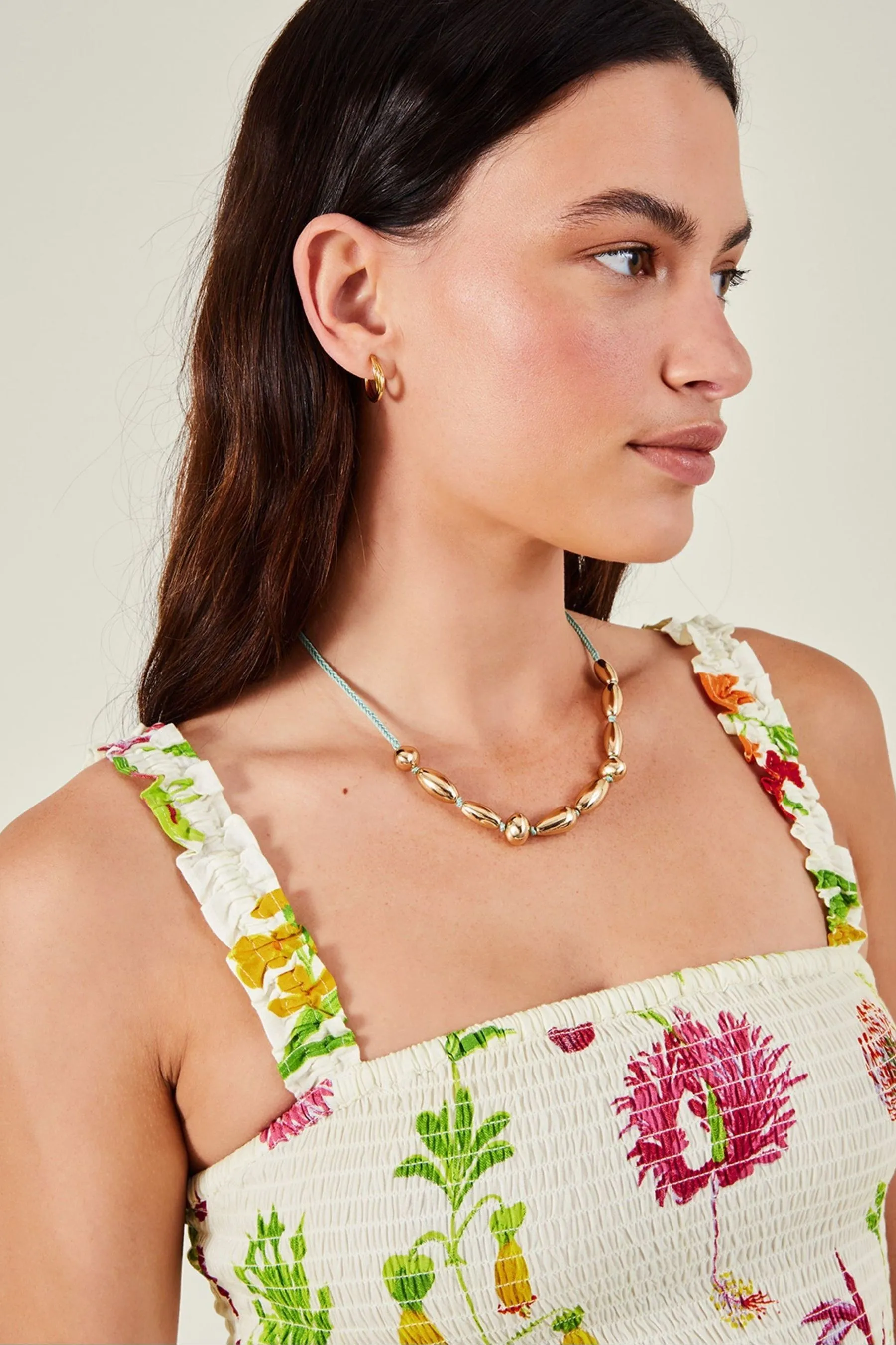 Accessorize - Abito corto con stampa botanica