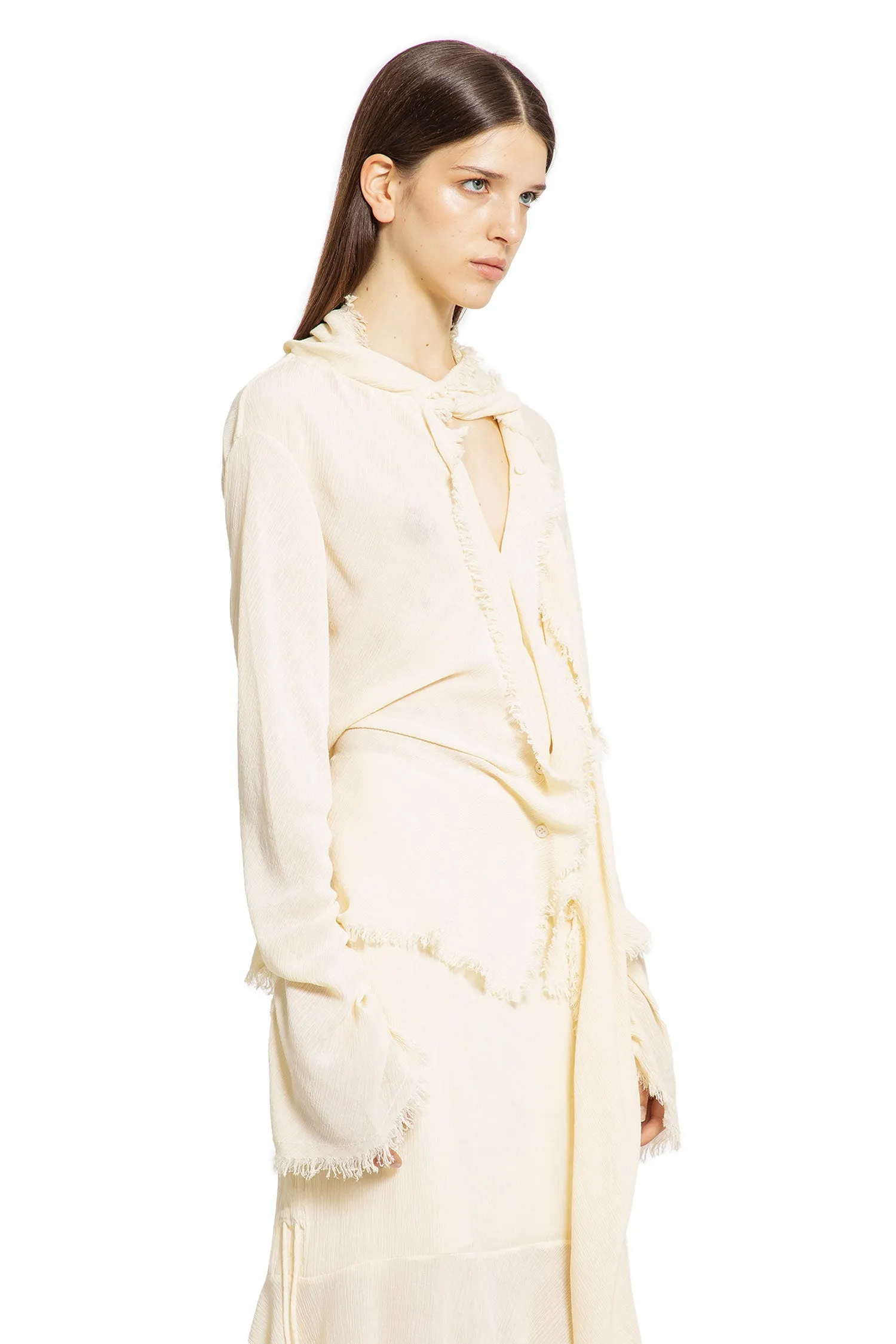 acne studios  crêpe scarf blouse 