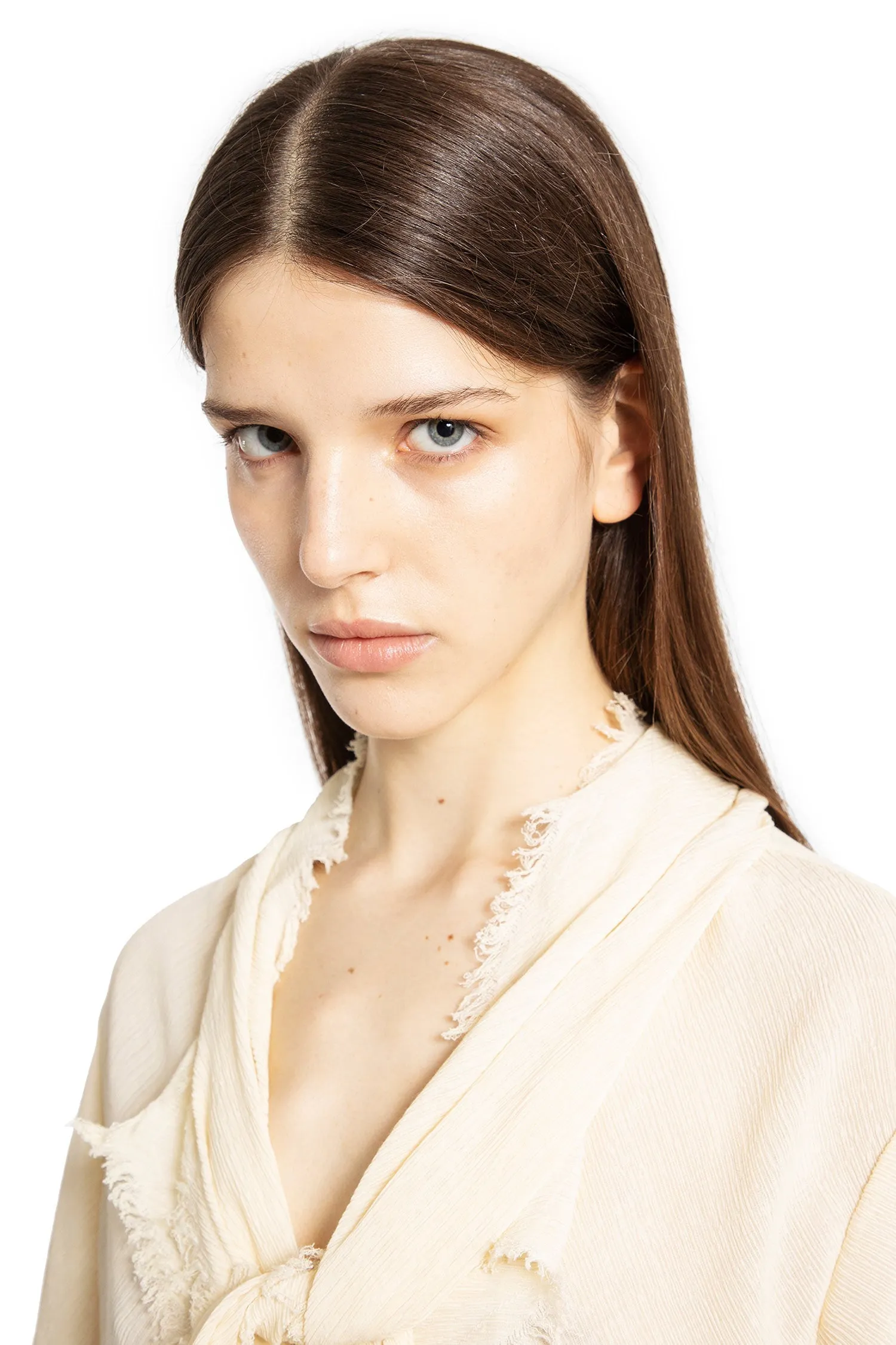 acne studios  crêpe scarf blouse 