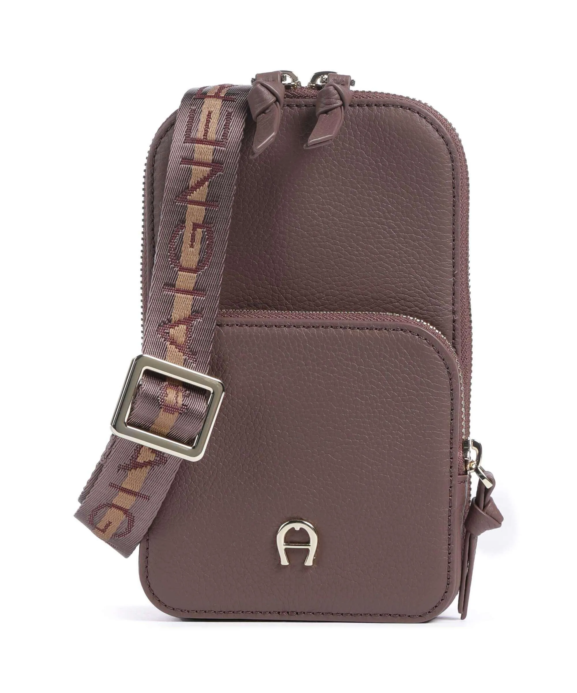  Aigner Zita Borsetta porta cellulare pelle di vacchetta grana marrone  