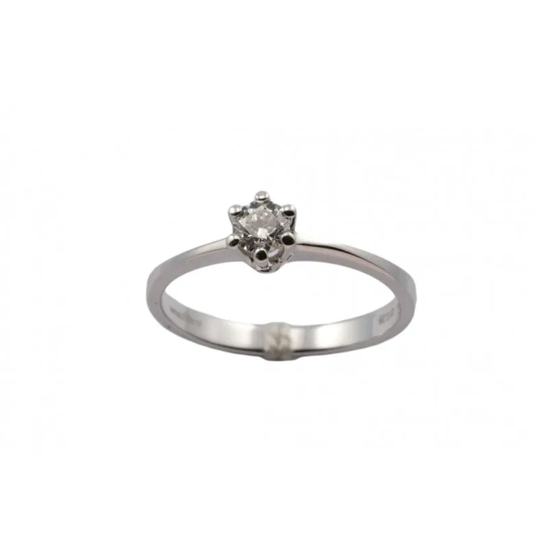 anello solitario donna Giorgio Visconti ab15556 in oro 750 bianco con diamanti  