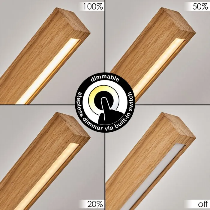 Anga Lampada da tavolo LED Cromo, Écru, 1-Luce