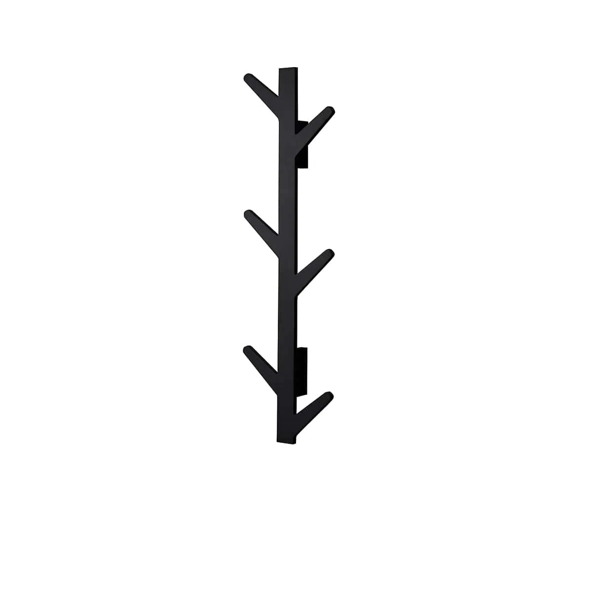 Appendi abiti verticale in legno 6 posti nero L 23 x H 78 x P 7 cm