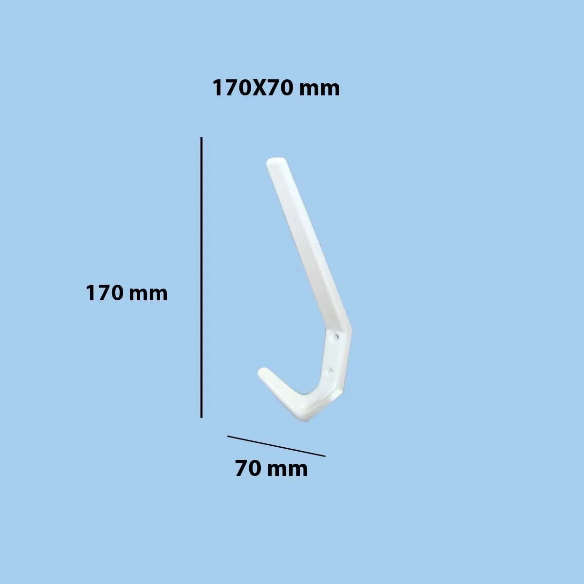 Appendiabiti in plastica 170x70 mm bianco