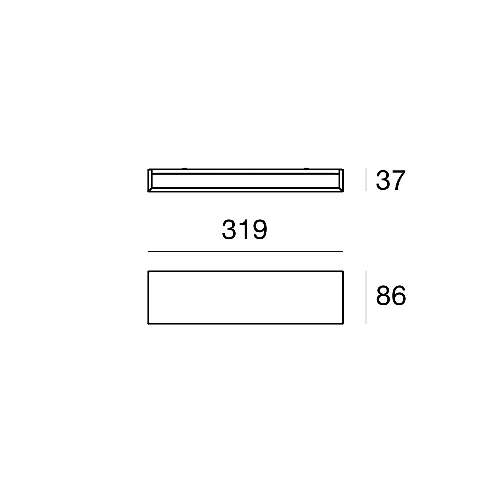 Applique LINEA LIGHT – BOX W1 Metallo Bianco LED 3000K L. 32