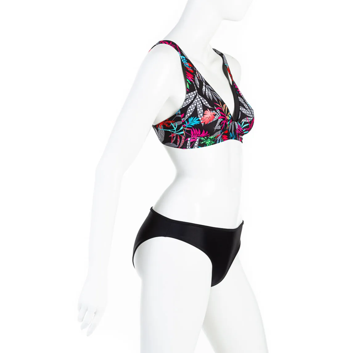 Aquarapid 2-piece women's pool or sea swimsuit AMAY/C black 