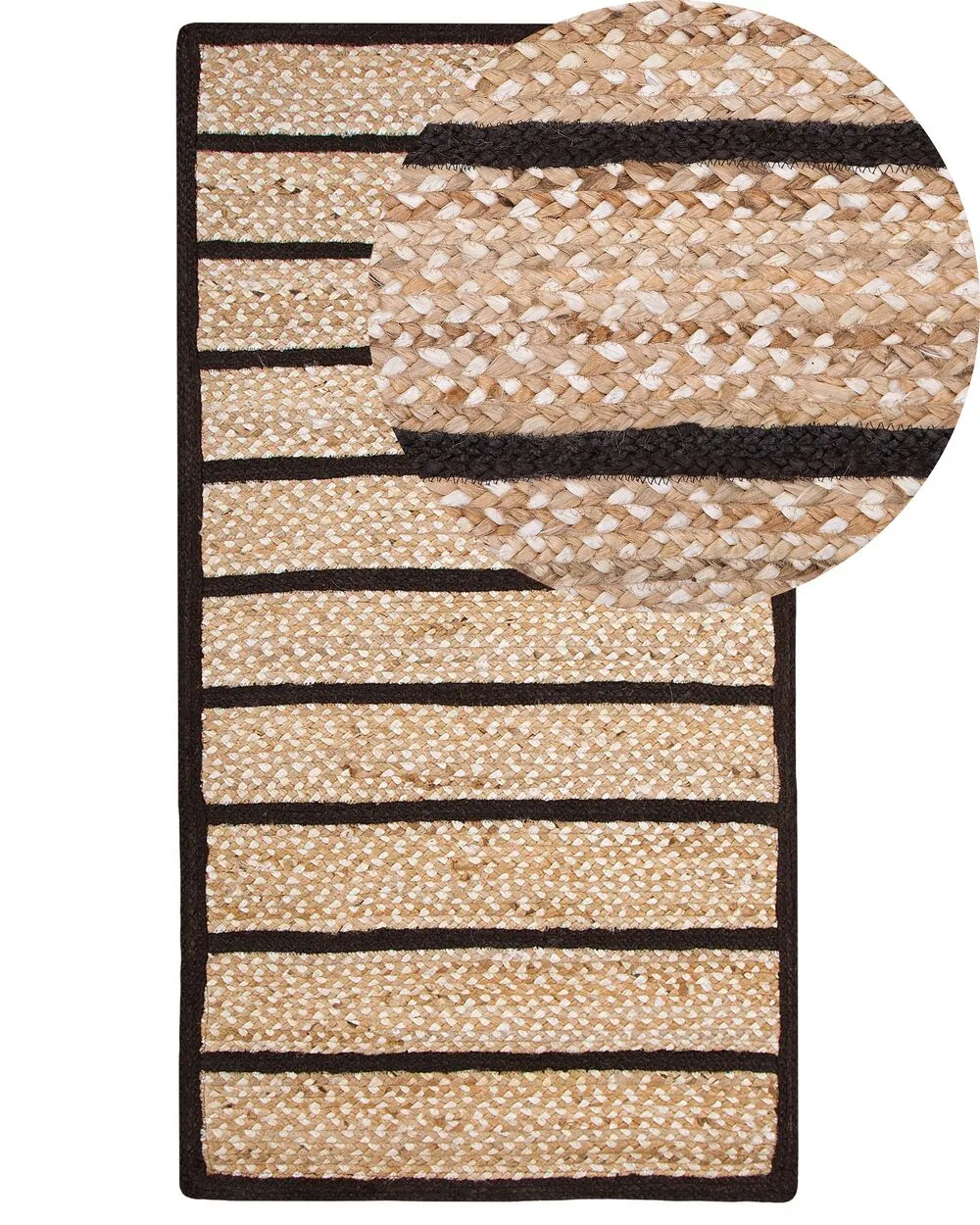 Area Rug 80 x 150 cm Beige and Black KARADONA