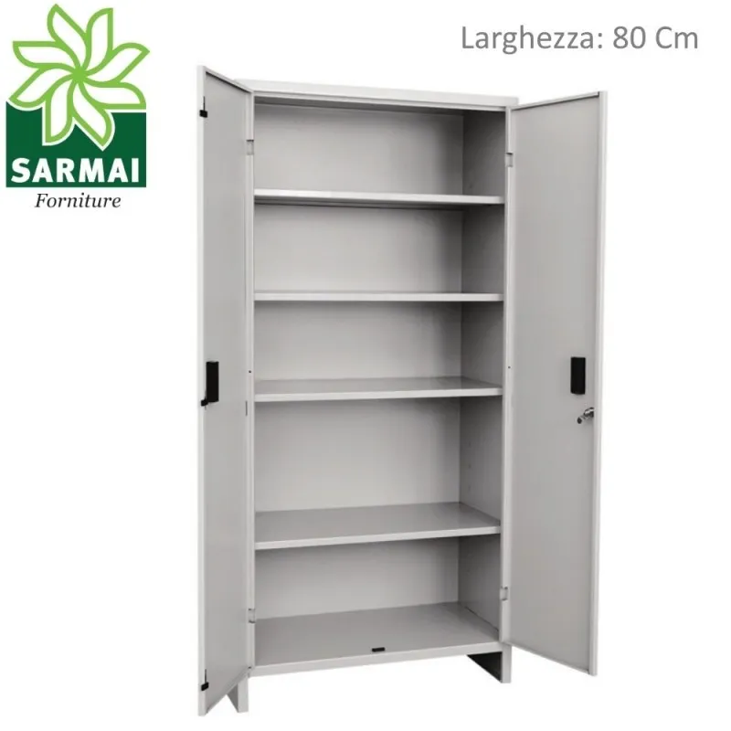 Armadietto in Metallo TuttoPiani 80x40x179 cm Armadio Multiuso Resistente