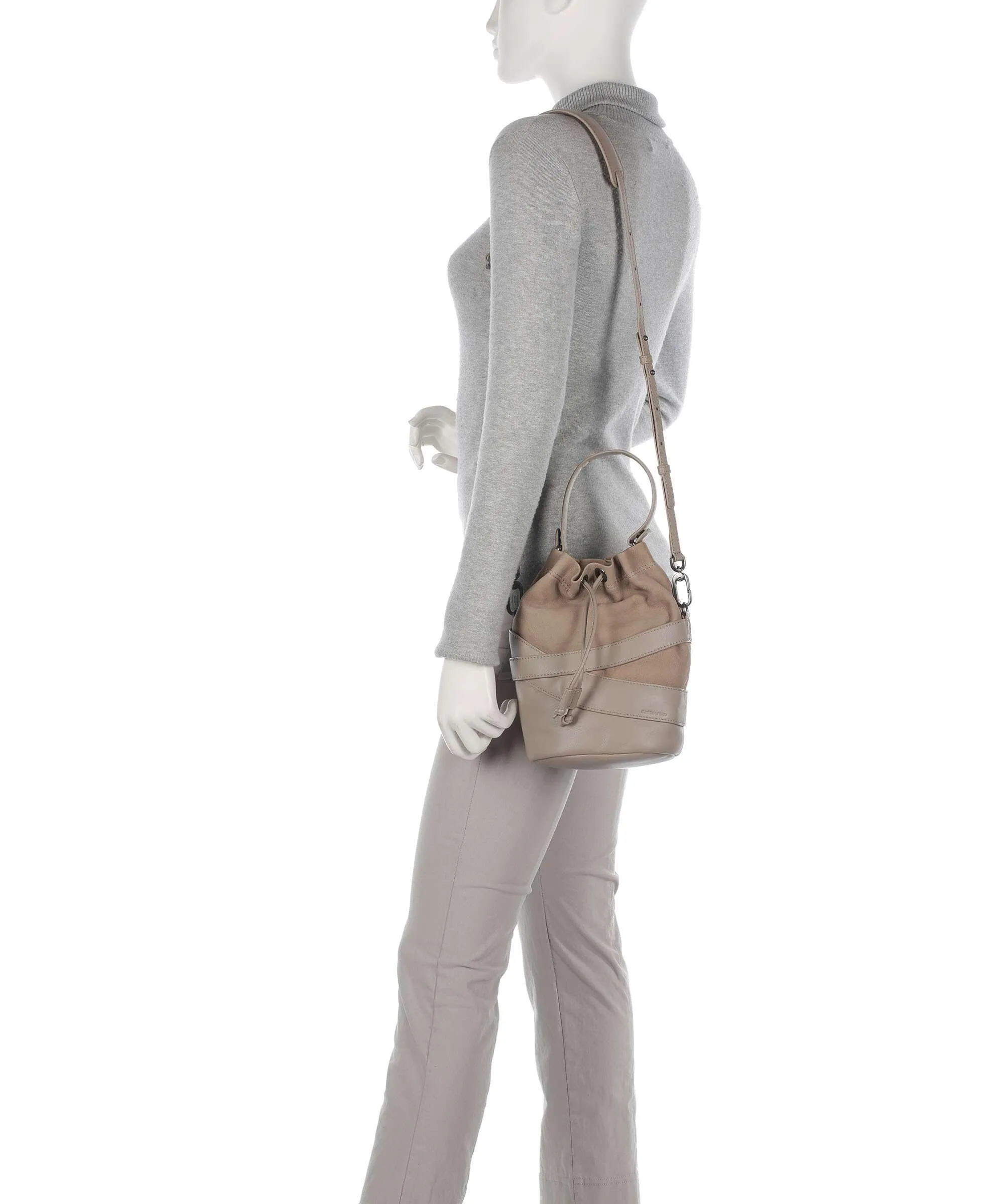  Aunts & Uncles Heavenly Meadow Bliss Borsa a secchiello pelle di vacchetta grana, pelle bovina ruvida beige  