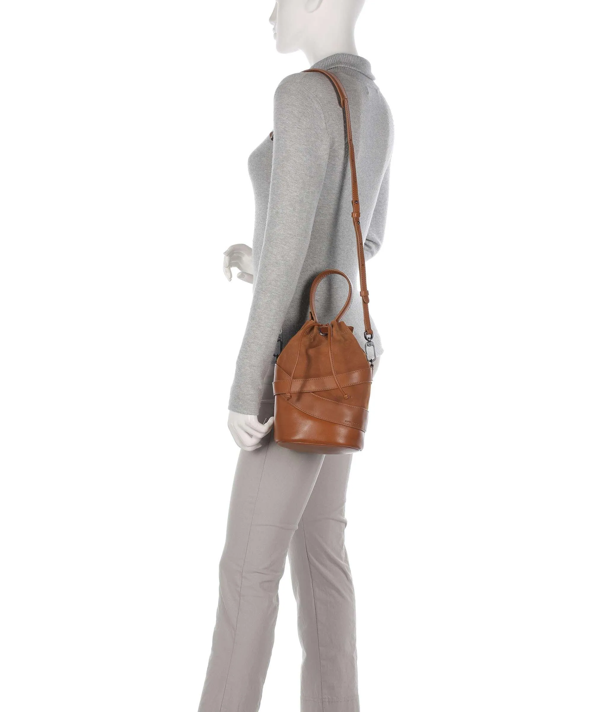  Aunts & Uncles Heavenly Meadow Bliss Borsa a secchiello pelle di vacchetta grana, pelle bovina ruvida marrone  