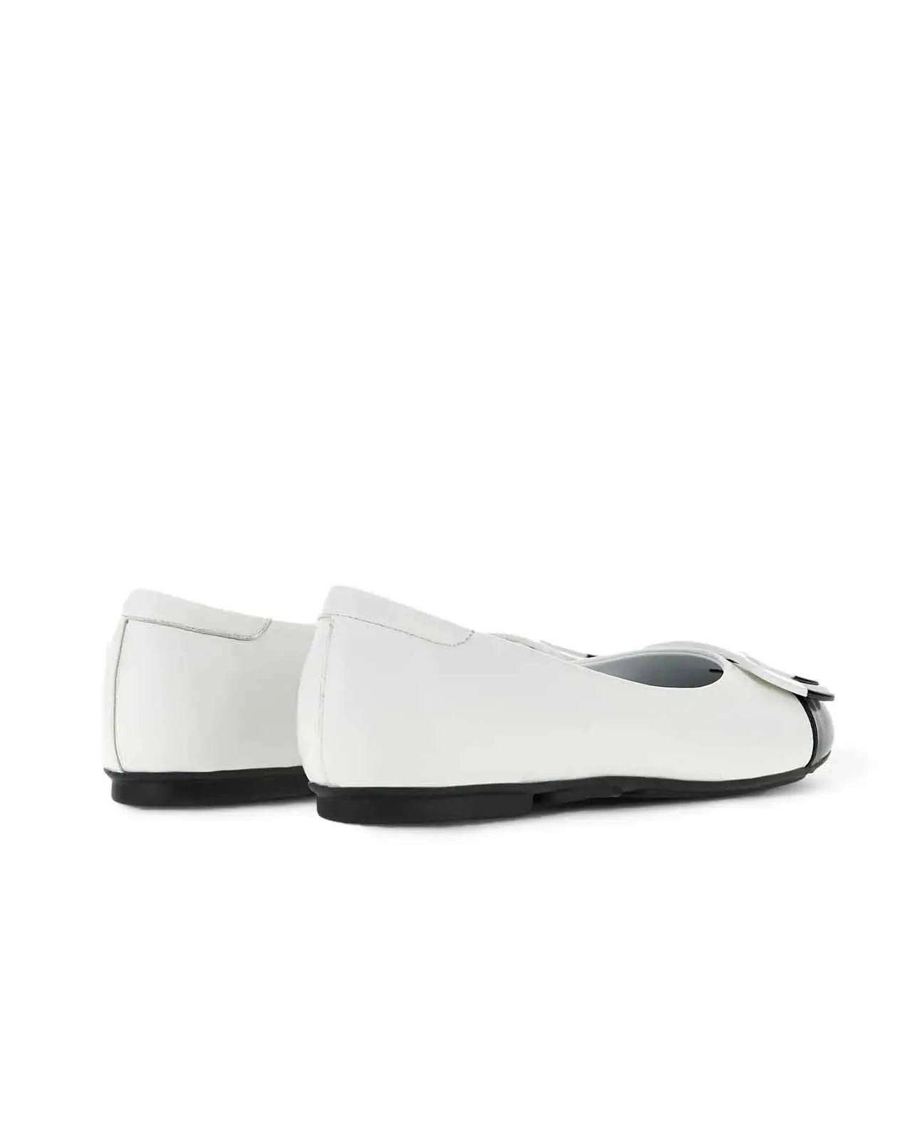 Ballerina H661 pelle bianco nero
