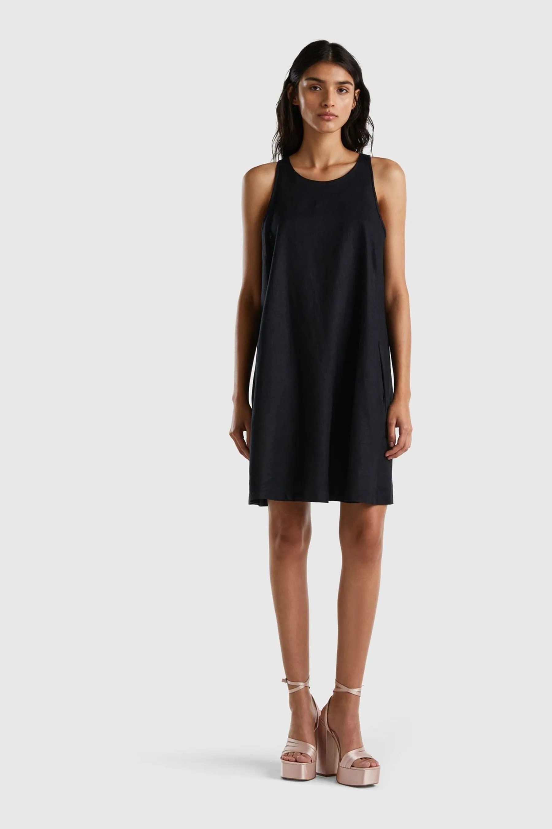 Benetton - Nero in lino - Abito