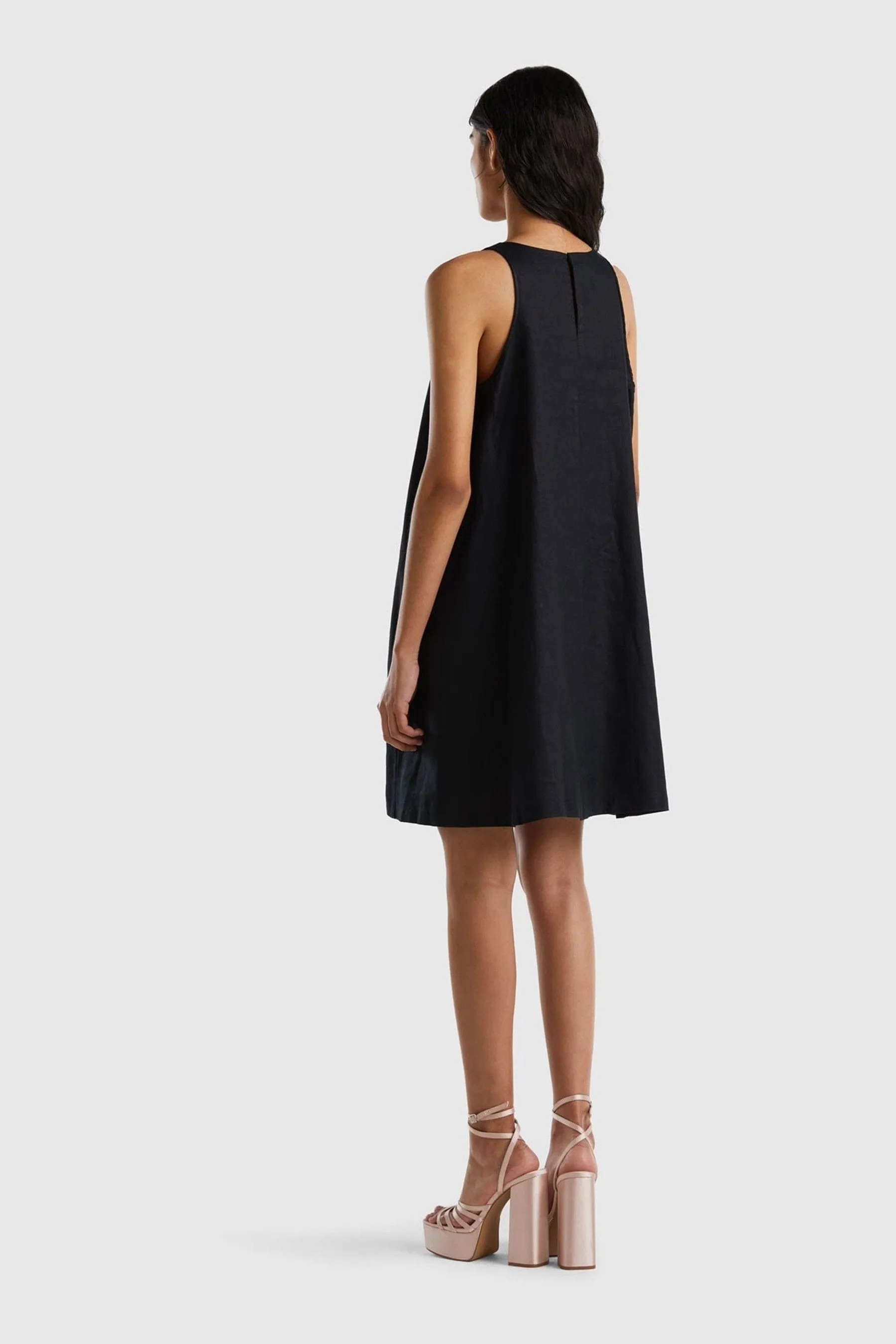 Benetton - Nero in lino - Abito