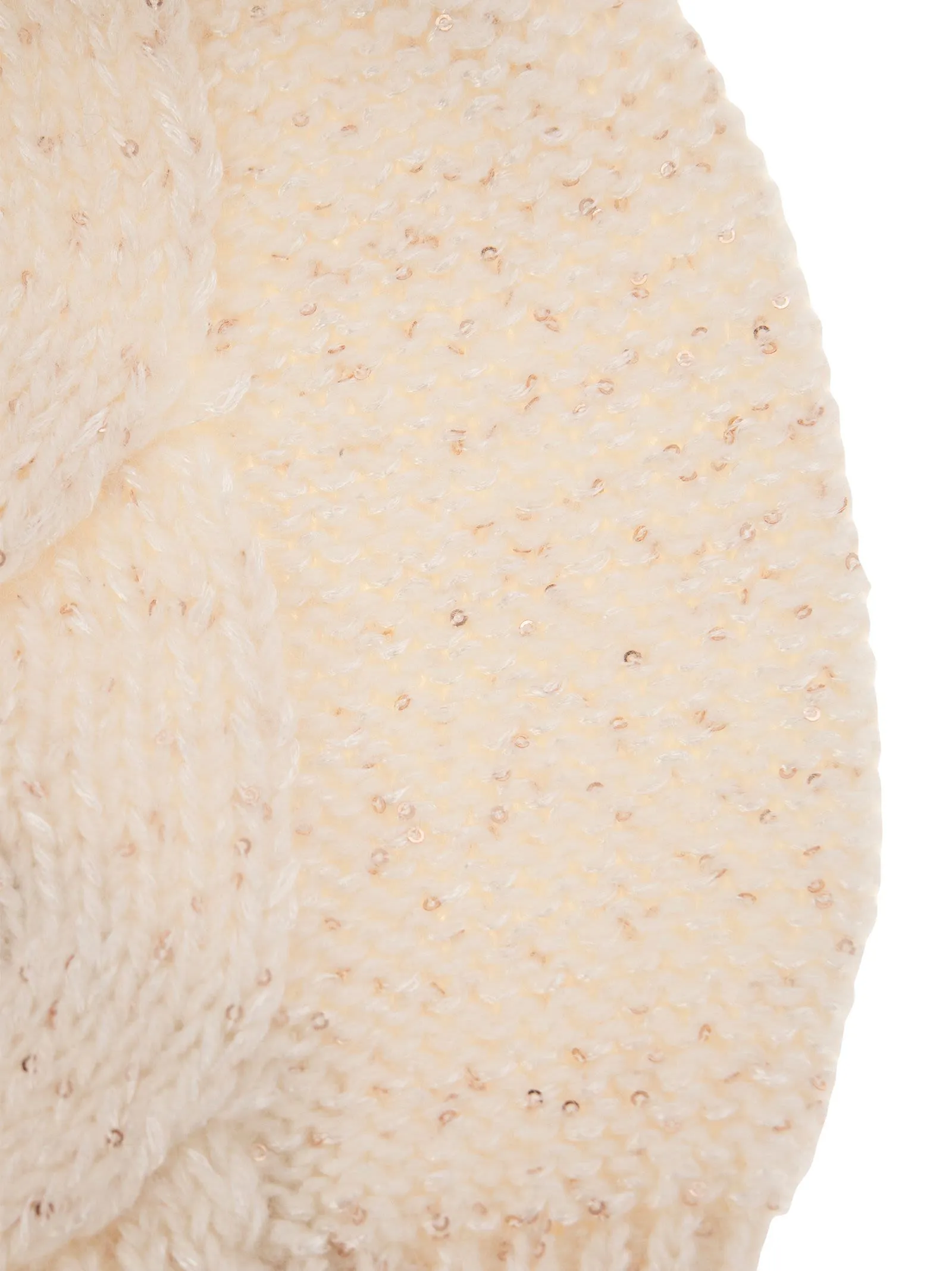 Berretto a treccia in lana, seta e cashmere