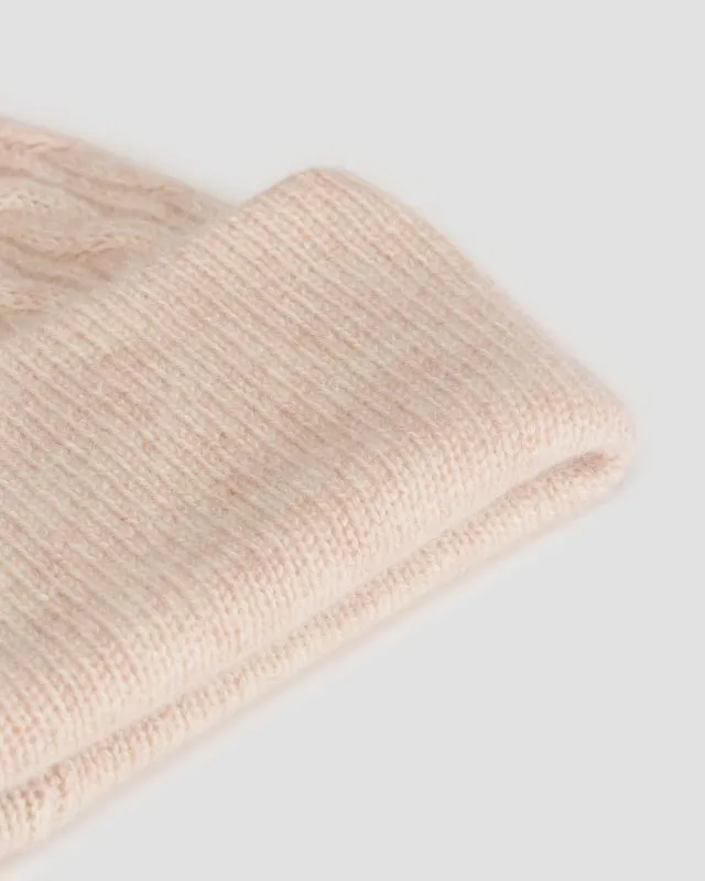 Berretto beige in cashmere da donna William Sharp