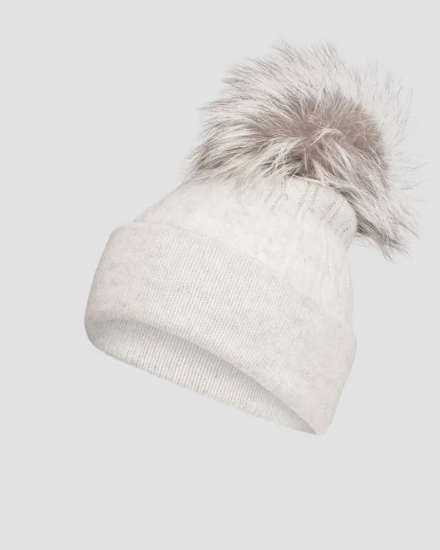 Berretto grigio in cashmere da donna William Sharp
