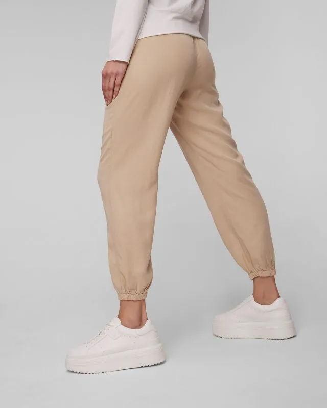 Beżowe spodnie jogger damskie Deha A00667-12111