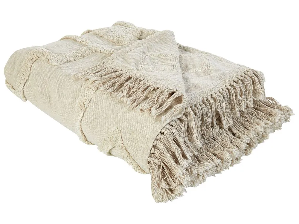 Blanket CHACK Cotton 200 x 220 cm Beige