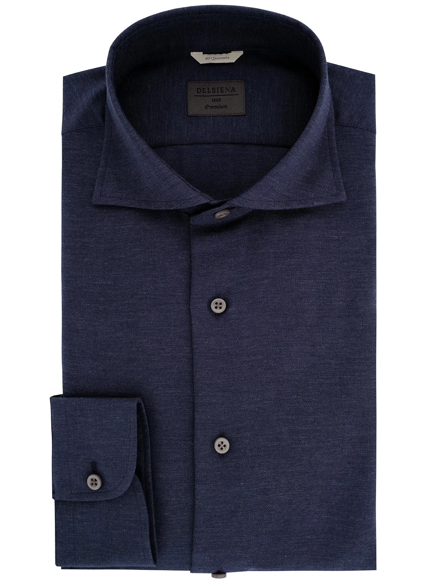 Blue Cashmere and Cotton Shirt
