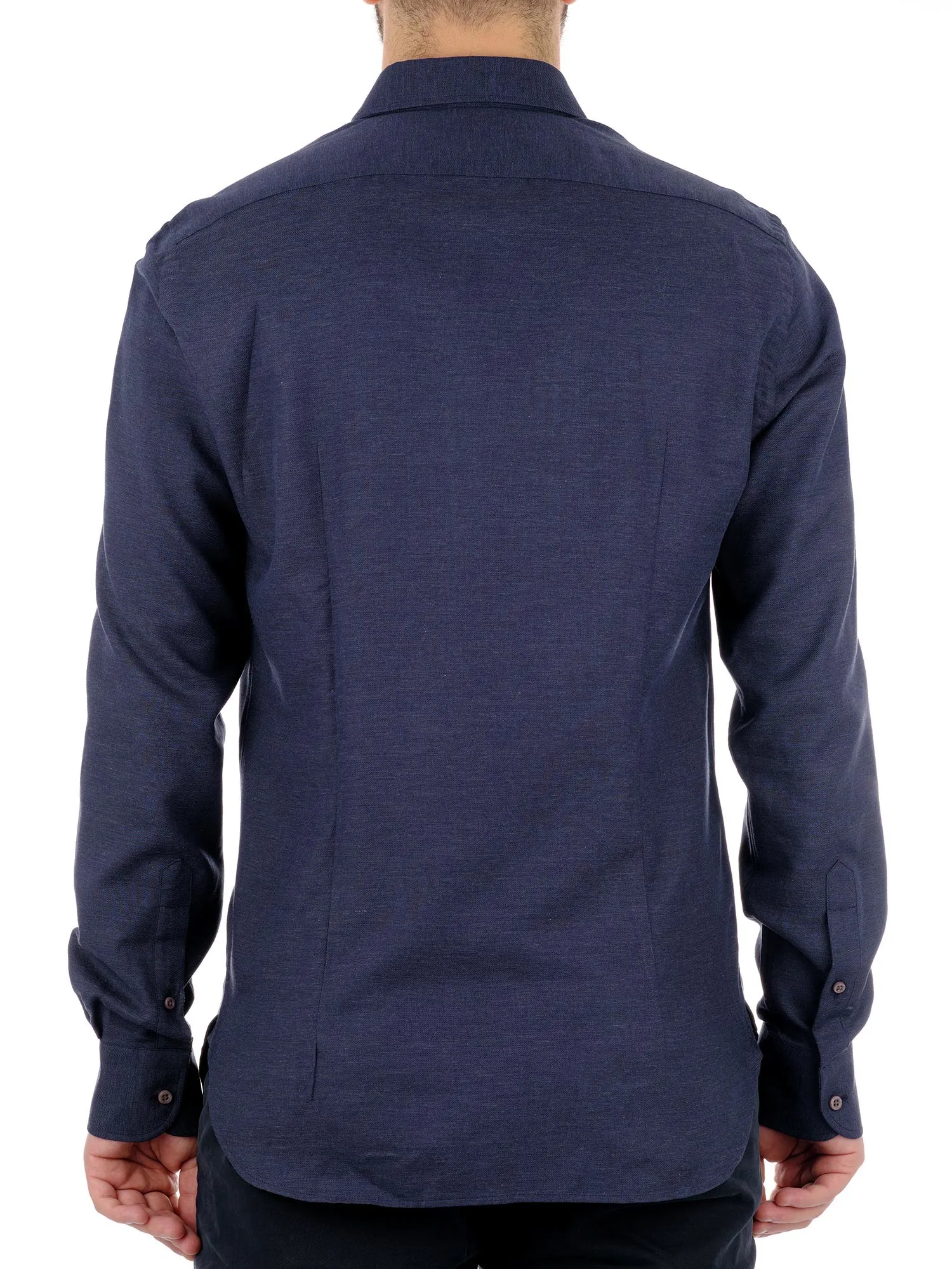 Blue Cashmere and Cotton Shirt