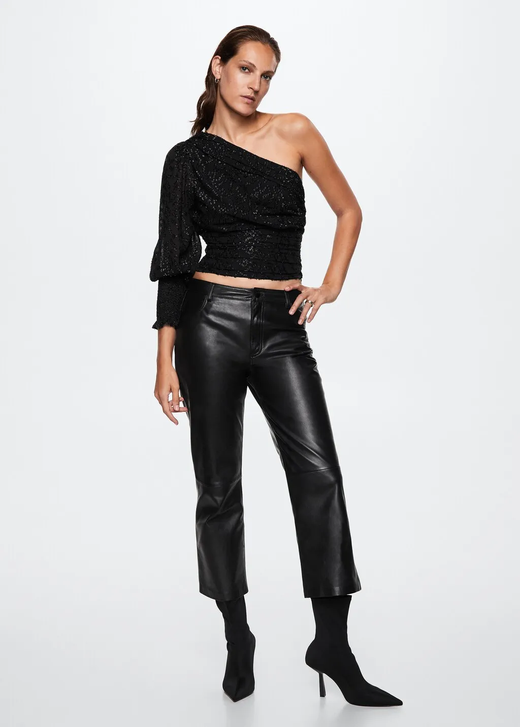 Blusa asimmetrica lucida
