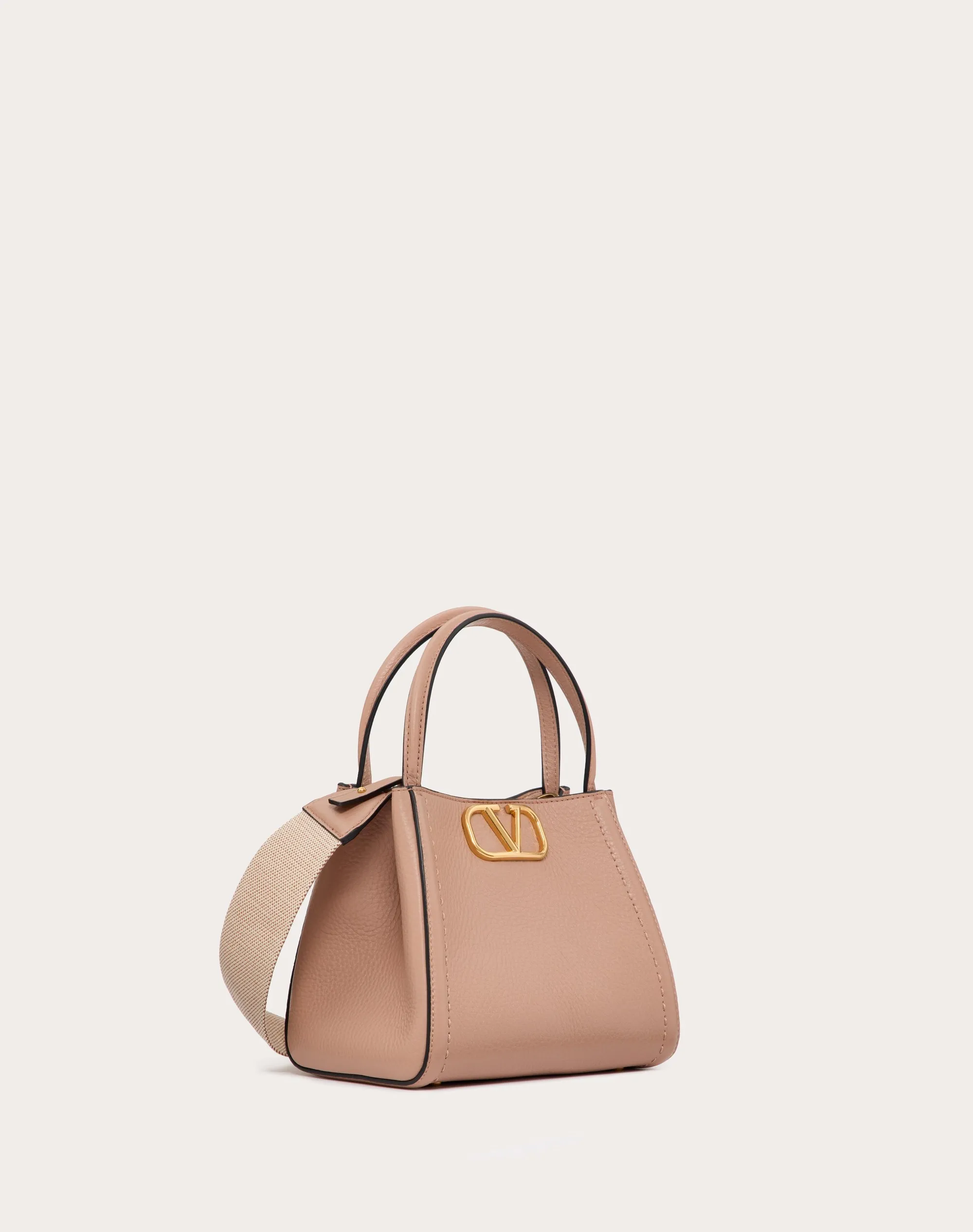 BORSA A MANO PICCOLA VALENTINO GARAVANI ALLTIME IN VITELLO GRANATO
