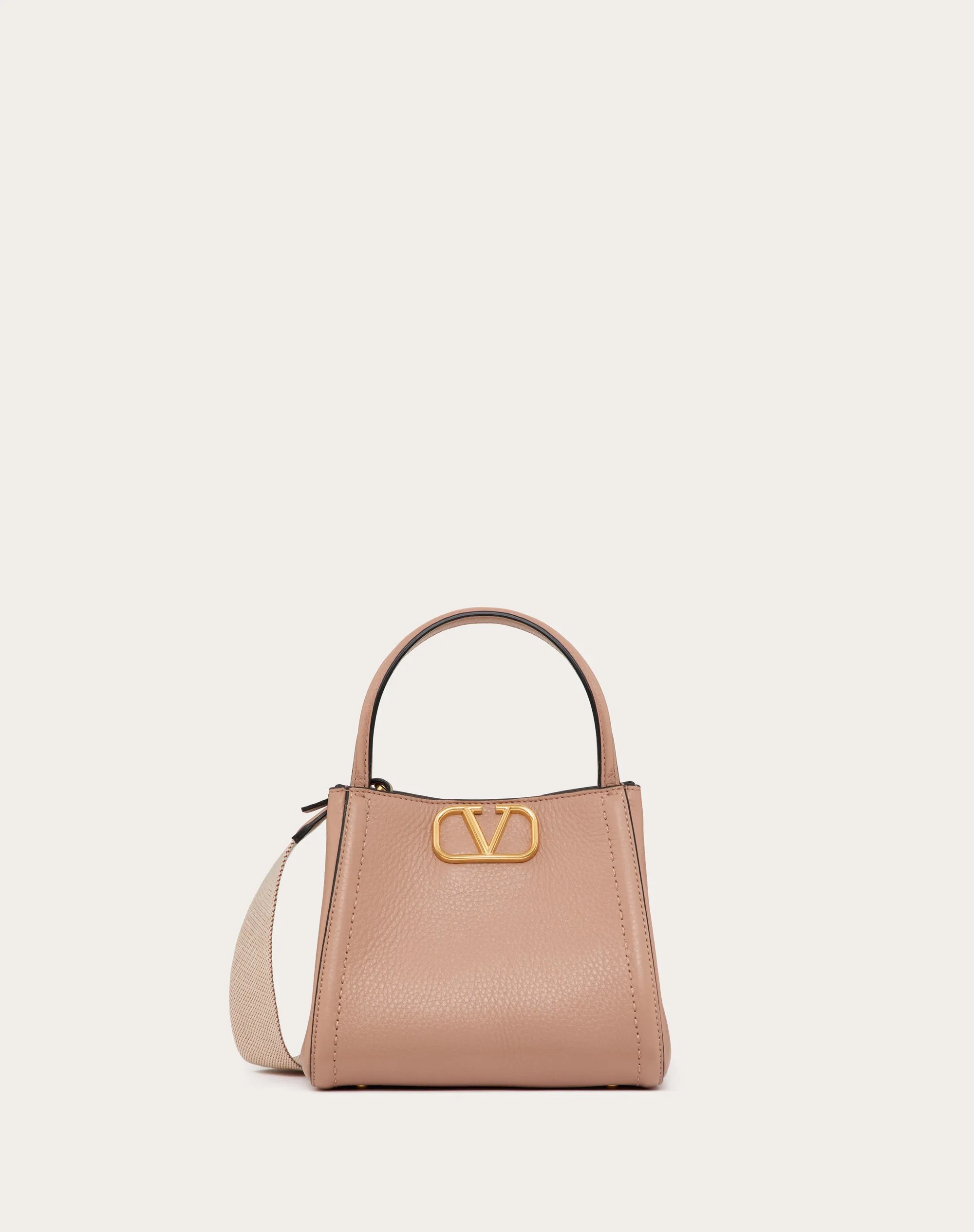BORSA A MANO PICCOLA VALENTINO GARAVANI ALLTIME IN VITELLO GRANATO