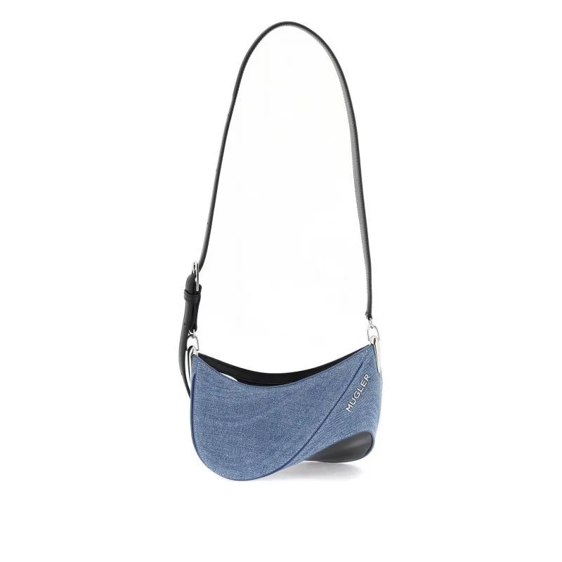 Borsa a spalla small Denim Spiral Curve 01