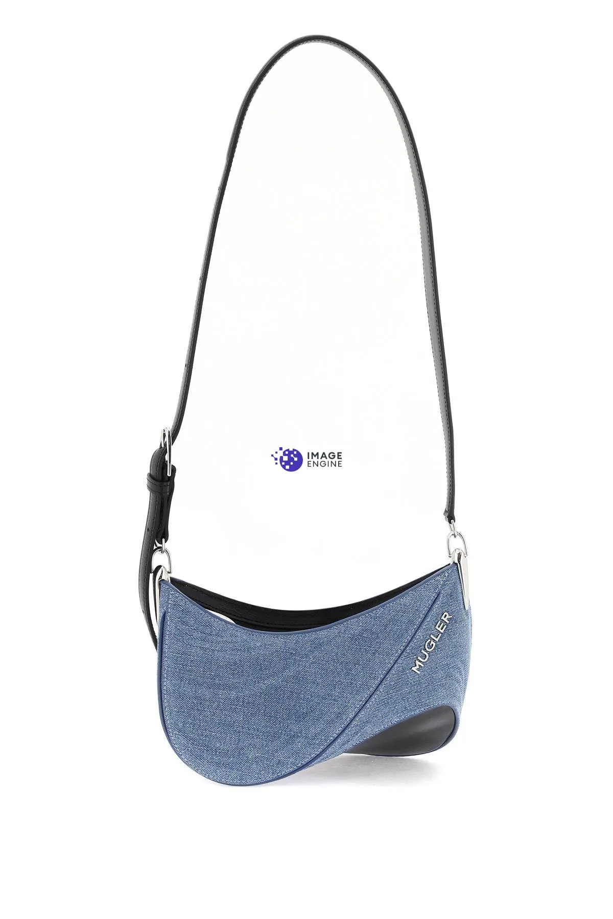 Borsa a spalla small Denim Spiral Curve 01