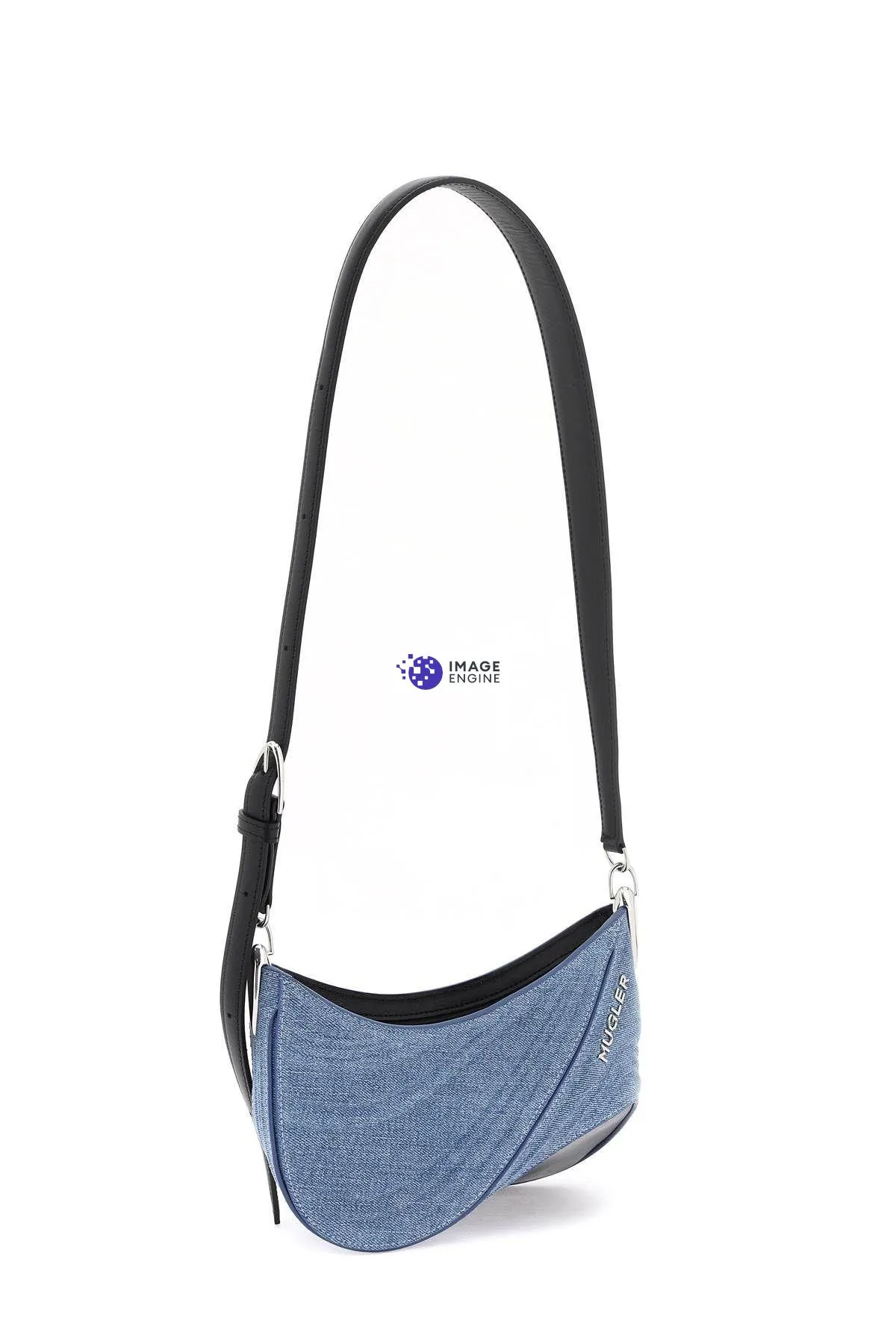 Borsa a spalla small Denim Spiral Curve 01
