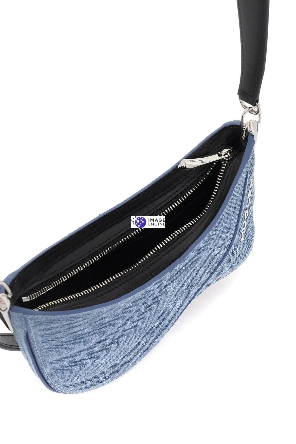 Borsa a spalla small Denim Spiral Curve 01
