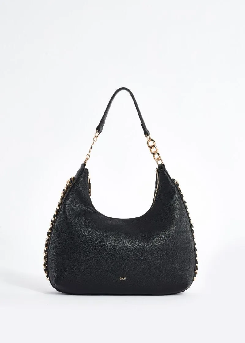 Borsa shoulder in similpelle con catena