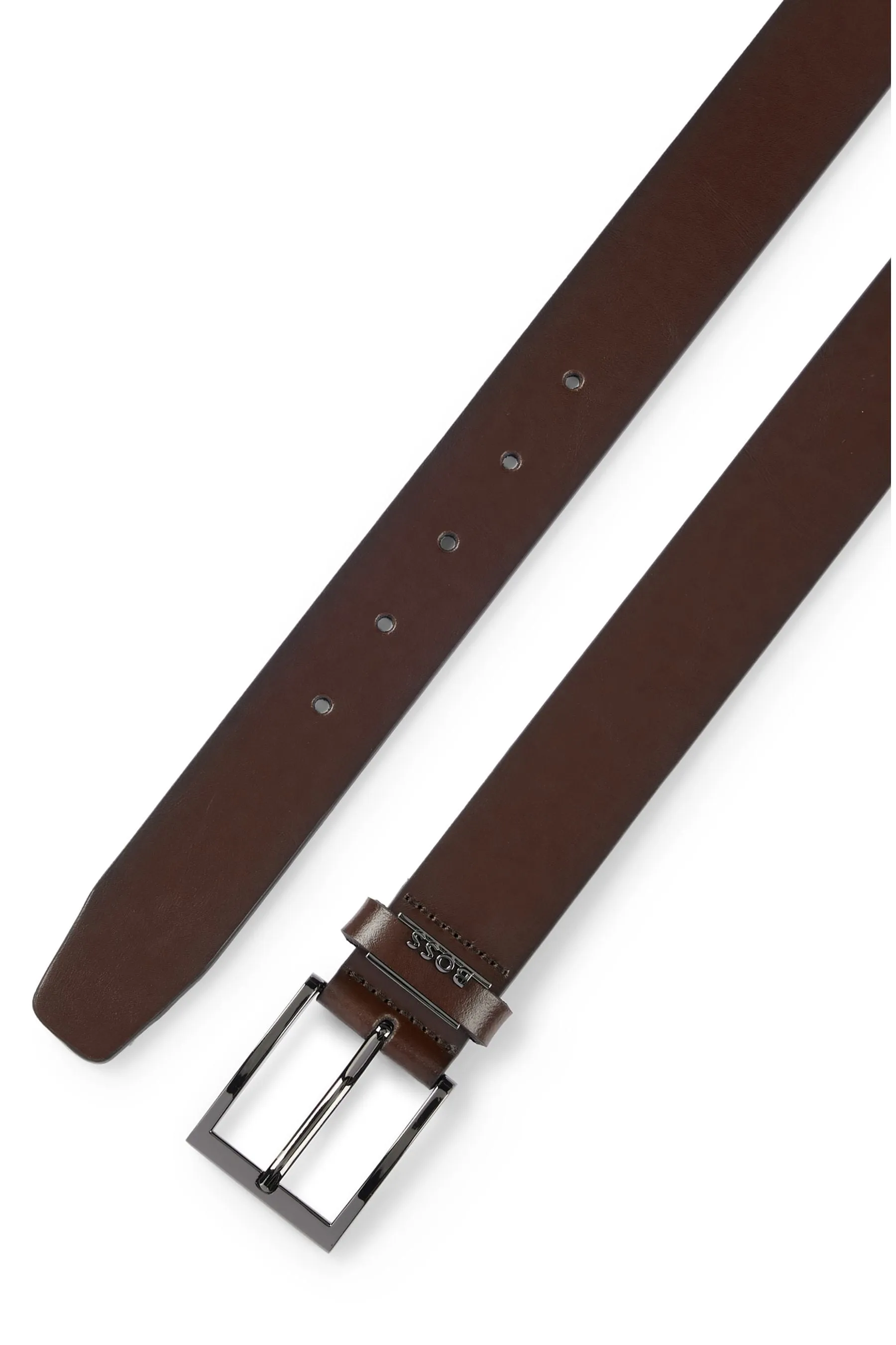 BOSS - Cintura con logo in pelle italiana