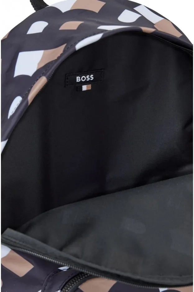 Boss - Hugo Boss Zaino in materiale riciclato con spallacci regolabili